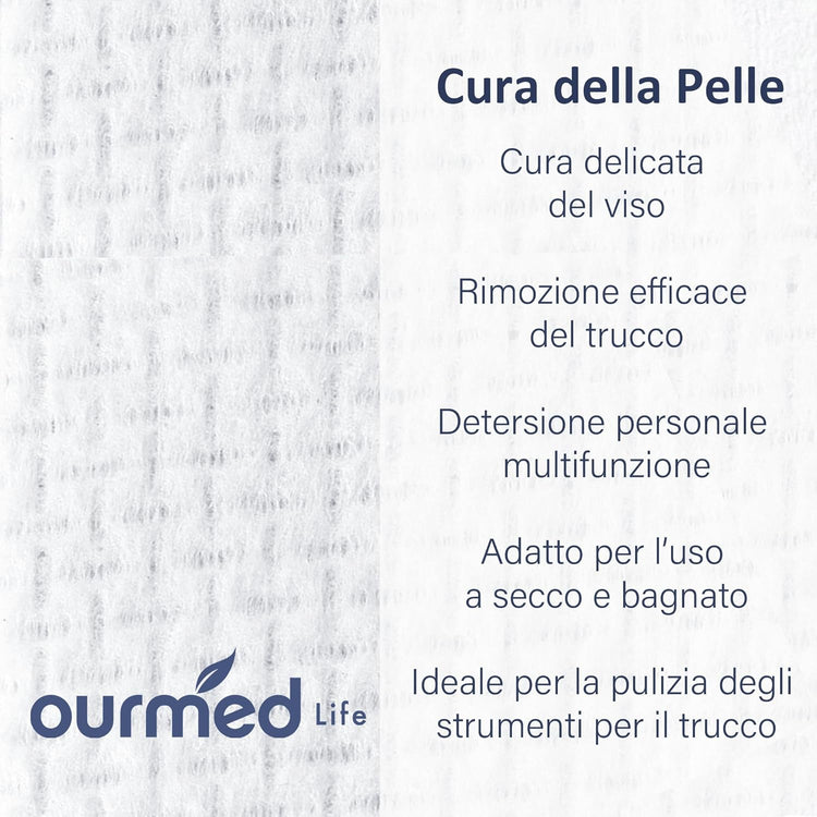 Eco-Friendly Disposable Face Towels - 100 Count Lint-Free Wipes for Sensitive Skin, Perfect for Cleansing, Skincare, and Makeup Removal