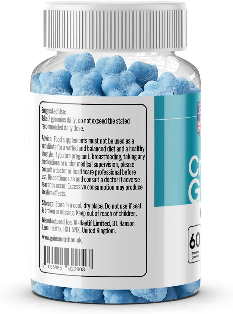 GN Creatine Gummies | 60 Chewable Creatine Gummies for Men & Women - 3000Mg Creatine-Monohydrate per Serving | Berry Flavour, Non-Gmo & Suitable for Vegans & Vegetarians