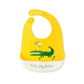 4/6/8 Pcs Baby Soft Silicone Bib Cartoon Printed Bibs Sucker Bowl - Get Me Products