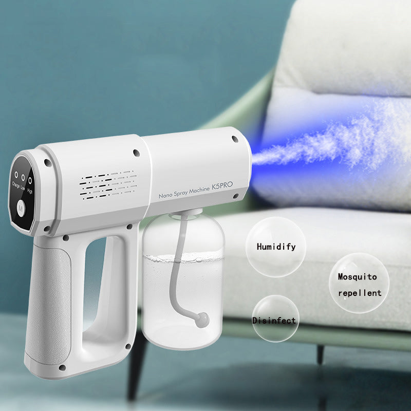 Electric Sanitizer Sprayer Handheld Blue Light Nano Steam Disinfection Spray Gun Home Car Wireless USB Humidifier Atomizer - Get Me Products