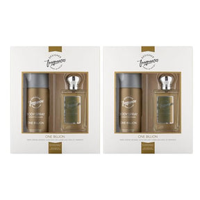 Designer Fragrances Ventus Male Twin Gift Set - Includes 2 x 150ml Body Spray Deodorant Cans, 2 x 50 ml Men’s Eau De Parfum Aftershave Sprays - For Instant Freshness on The Go - Long Lasting Smells