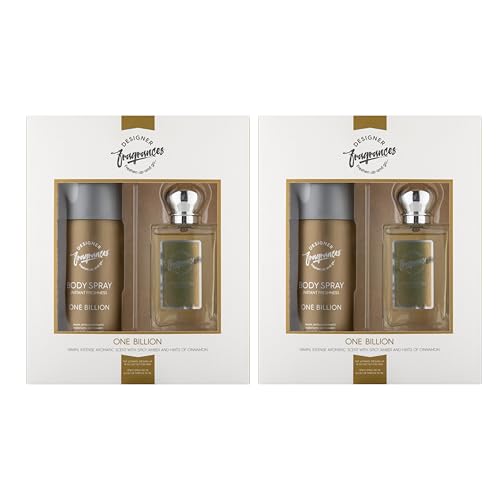 Designer Fragrances Ventus Male Twin Gift Set - Includes 2 x 150ml Body Spray Deodorant Cans, 2 x 50 ml Men’s Eau De Parfum Aftershave Sprays - For Instant Freshness on The Go - Long Lasting Smells