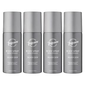 Designer Fragrances 4 Pack One Billion Men's Body Spray Deodorant Cans - For Instant Freshness on The Go - Long Lasting Smell - Great Male Gift Sets - 150ml