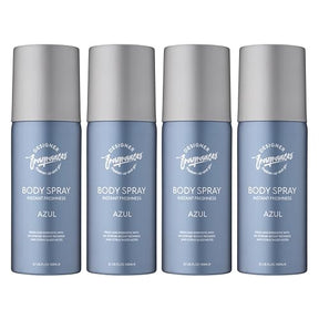 Designer Fragrances 4 Pack One Billion Men's Body Spray Deodorant Cans - For Instant Freshness on The Go - Long Lasting Smell - Great Male Gift Sets - 150ml