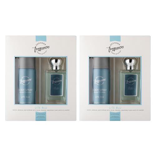 Designer Fragrances Tu Est Belle Female Twin Gift Set - Includes 2 x 100ml Body Spray Deodorant Cans, 2 x 50ml Women’s Eau De Parfum Sprays - For Instant Freshness on The Go - Long Lasting Smells