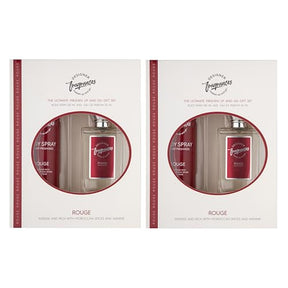 Designer Fragrances Ventus Male Twin Gift Set - Includes 2 x 150ml Body Spray Deodorant Cans, 2 x 50 ml Men’s Eau De Parfum Aftershave Sprays - For Instant Freshness on The Go - Long Lasting Smells