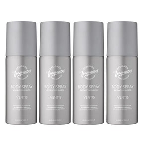 Designer Fragrances 4 Pack One Billion Men's Body Spray Deodorant Cans - For Instant Freshness on The Go - Long Lasting Smell - Great Male Gift Sets - 150ml