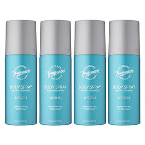 Designer Fragrances 4 Pack One Billion Men's Body Spray Deodorant Cans - For Instant Freshness on The Go - Long Lasting Smell - Great Male Gift Sets - 150ml