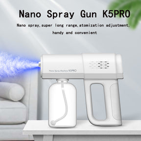 Electric Sanitizer Sprayer Handheld Blue Light Nano Steam Disinfection Spray Gun Home Car Wireless USB Humidifier Atomizer - Get Me Products