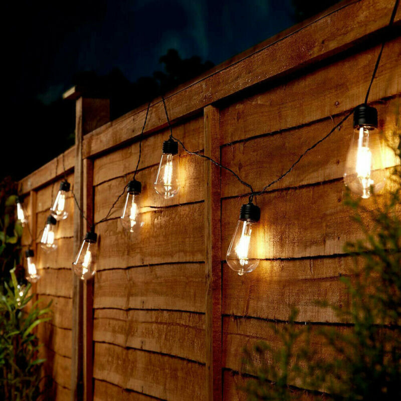 5M 20 LED Solar Powered Retro Bulb String Lights Garden Outdoor Fairy Party Lamp - Get Me Products