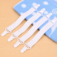 4 Pack Stretch Straps Adjustable Elastic Sheet Grippers Bed Sheet Holders White
