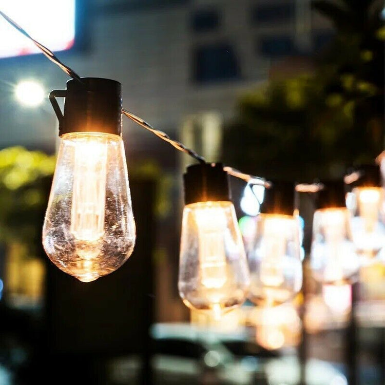 5M 20 LED Solar Powered Retro Bulb String Lights Garden Outdoor Fairy Party Lamp - Get Me Products