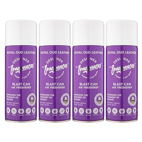 Designer Fragrances 6 Pack Favourites Bundle - Luxury Air Freshener Blast Cans - For Home & Vehicles – Natural Oils, Lasting Smell, Dry Mist Quick Release Spray – Deodorise & Neutralise Odours – 300ml