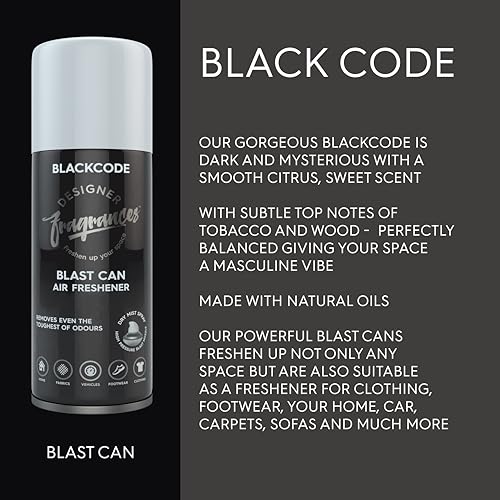 Designer Fragrances Fleur Blast Can – Air Freshener & Sanitiser, Use in the Car, At Home, On Furniture, On Shoes – Dry Mist Quick Release Spray – Spray Once to Deodorize & Neutralise Smells – 400ml