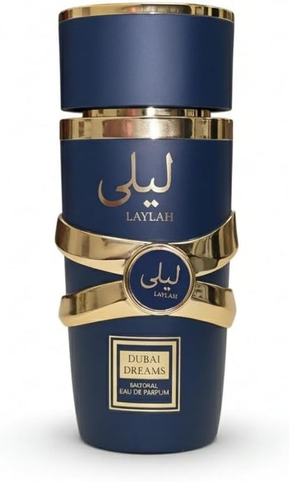 Designer Fragrance Laylah Dubai Dreams Eau De Parfum – Luxury Arabian Perfume for Men & Women, Long Lasting Fragrance, Premium Scent, Elegant Gift Perfume Bottle