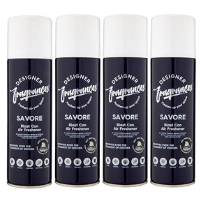 Designer Fragrances 6 Pack Favourites Bundle - Luxury Air Freshener Blast Cans - For Home & Vehicles – Natural Oils, Lasting Smell, Dry Mist Quick Release Spray – Deodorise & Neutralise Odours – 300ml