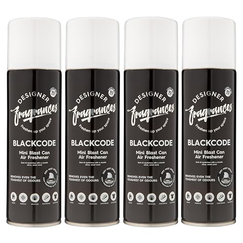 Designer Fragrances 6 Pack Favourites Bundle - Luxury Air Freshener Blast Cans - For Home & Vehicles – Natural Oils, Lasting Smell, Dry Mist Quick Release Spray – Deodorise & Neutralise Odours – 300ml