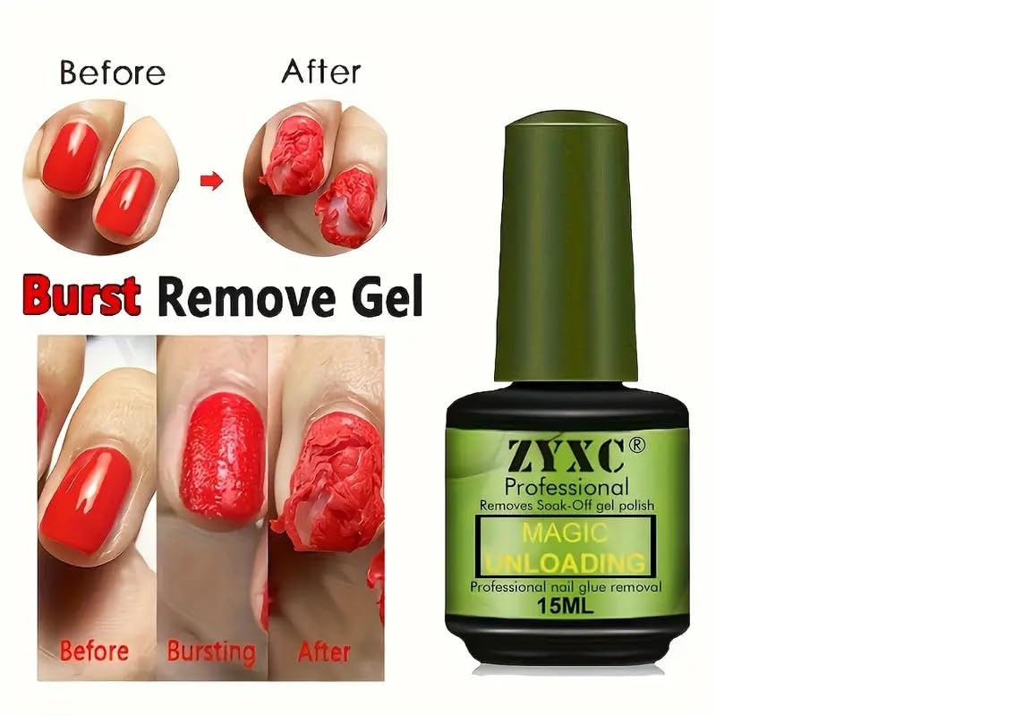 Professional Gel Nail Polish Remover, 15ml, Magic Unloading for Soak-Off Gel Polish Removal in 2-3 Minutes -2PK