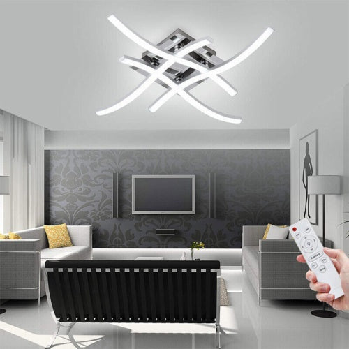 Ceiling Light 4 Wave Lights Modern Kitchen Living Room Bedroom Lamp LED Dimmable - Get Me Products