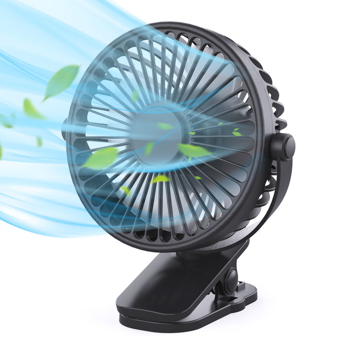 Portable Clip On Fan Battery Operated, Small Powerful USB Desk Fan, 3 Speed Quiet Rechargeable Mini Table Fan, 360 Rotate Cooling Fan For Home Office Travel Outdoor&Indoor Treadmill - Get Me Products