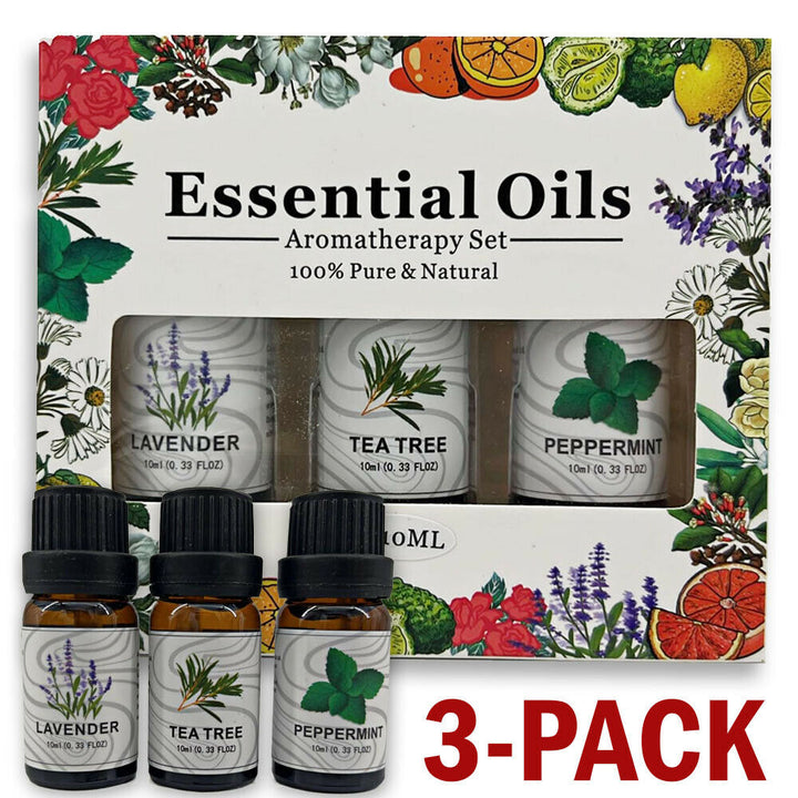 3 Pack - Aromatherapy Essential Oils Gift Set For Humidifiers Oil Diffuser Mist - Get Me Products