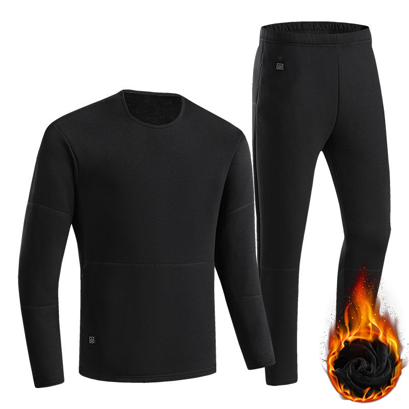 Womens Mens Heated Underwear Set Winter Warm USB Electric Thermal Long Shirt Pants Underwear Snow Leggings 24 Heating Zones - Get Me Products