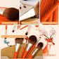 9-Piece Deer Series Makeup Brush Set with Bag - Perfect for Foundation, Blending, Blush, and Eyeshadow!