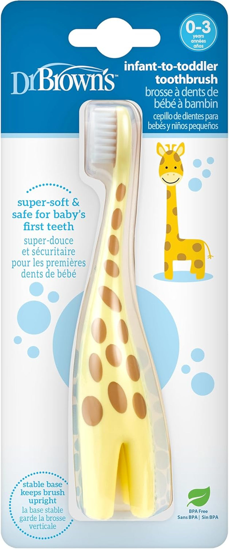 Infant-To-Toddler Training Toothbrush, Giraffe, 0-3 Years