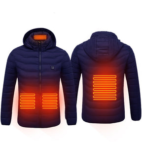 New Heated Jacket Coat USB Electric Jacket Cotton Coat Heater Thermal Clothing Heating Vest Men's Clothes Winter - Get Me Products