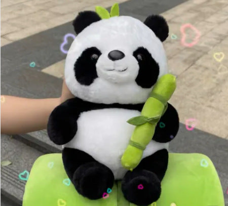Simulated Bamboo Tube Flower Panda Pillow - Get Me Products