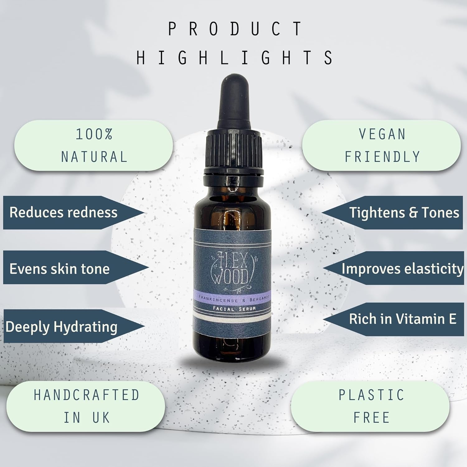 Revitalize Your Skin with 100% Natural Frankincense & Bergamot Facial Serum - Vegan, Moisturizing, Anti-Aging Formula for Men & Women, 20ml