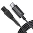 15V Type-C Charger Cable Fit for Philips Norelco HQ8505 7000 5000 3000 9000 2000 Series, USB-C Power Cord for Oneblade Electric Shaver Razor QG BG HQ RQ XL XLCC X HS QC QT QS at PT Series, 3.28 FT
