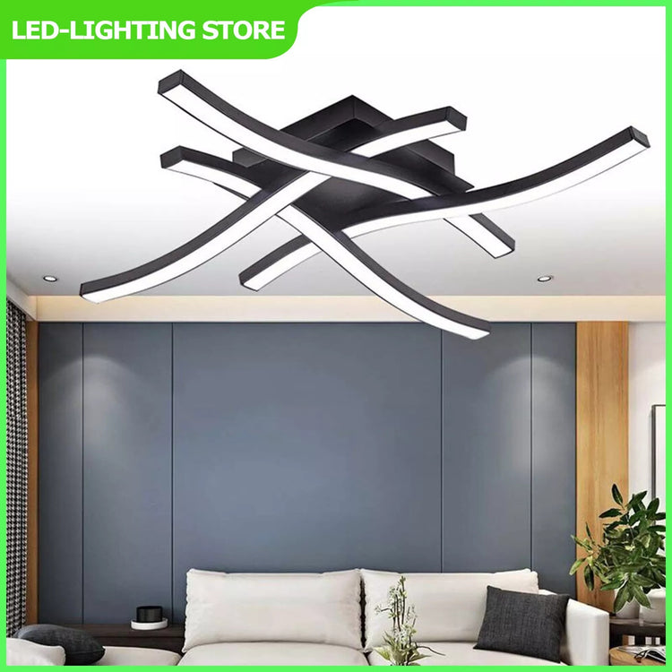Ceiling Light 4 Wave Lights Modern Kitchen Living Room Bedroom Lamp LED Dimmable - Get Me Products