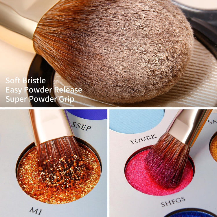 9-Piece Deer Series Makeup Brush Set with Bag - Perfect for Foundation, Blending, Blush, and Eyeshadow!