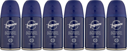 Designer Fragrances 6 Pack Daisee Automatic Room Spray Universal Refill Air Freshener Cans - For Home & Vehicles – Upto 70 Days of Luxury Lasting Smell - Deodorise & Neutralise Odours – 250ml