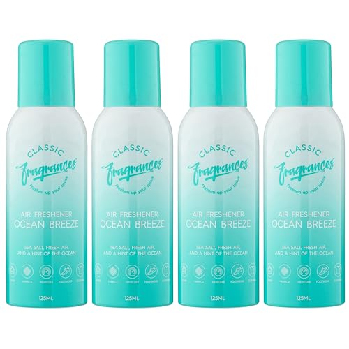Classic Fragrances 4 Pack Tutti Frutti - Fun, Fresh, Zesty & Fruity Aroma Air Freshener Spray - For Home & Vehicles – Long Lasting Smell, Portable Spray Can – Deodorise & Neutralise Odours – 125ml - Get Me Products