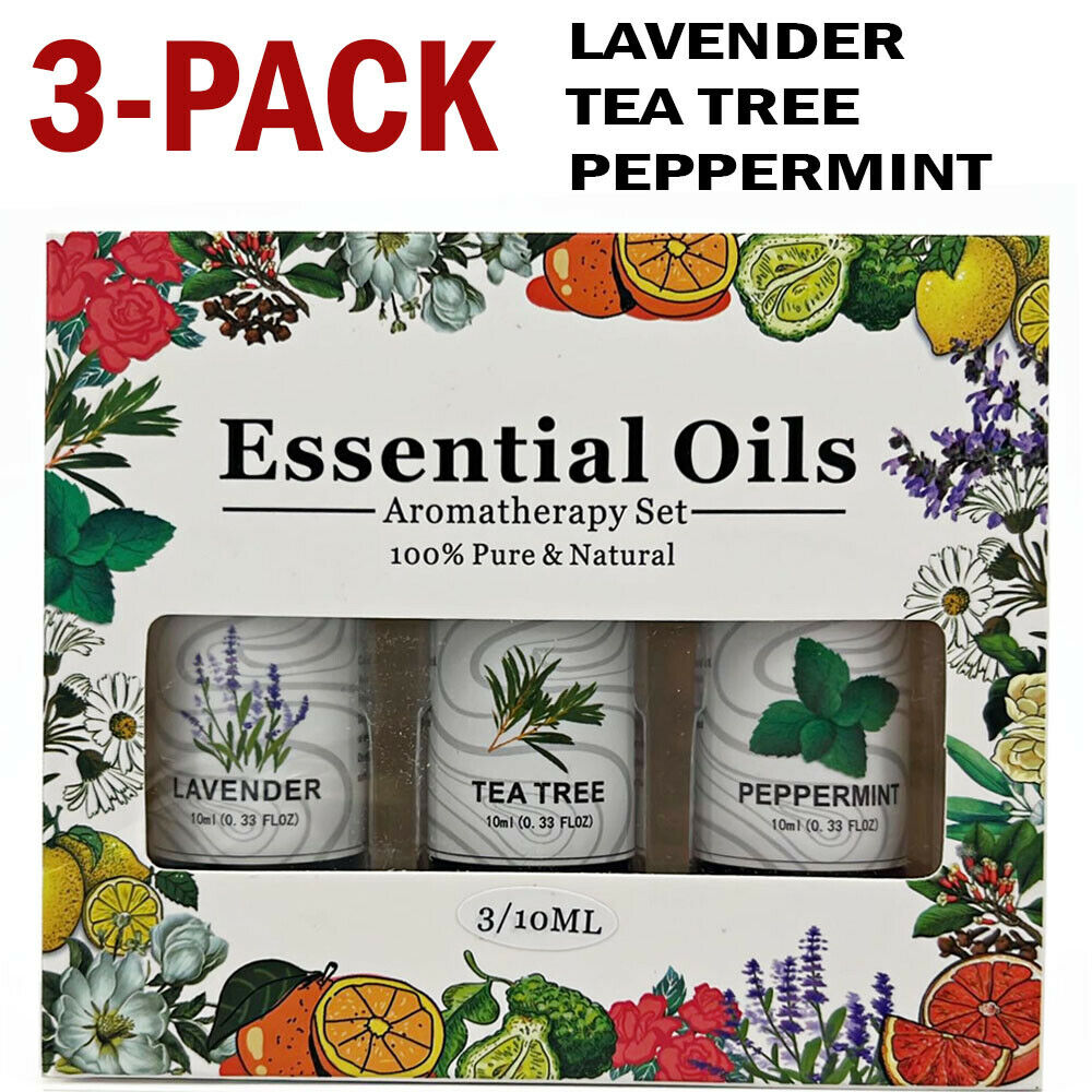 3 Pack - Aromatherapy Essential Oils Gift Set For Humidifiers Oil Diffuser Mist - Get Me Products