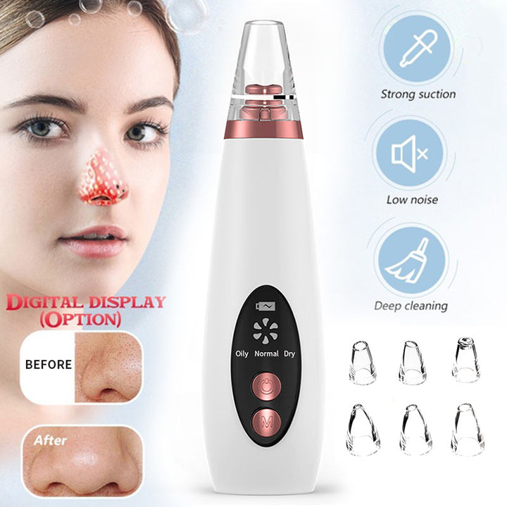 Blackhead Remover Pore Vacuum Cleaner - Upgraded Blackhead Suction Tool With Display-USB Rechargeable Facial Pore Cleanser 6 Replaceable Suction Probes For All Skin - Get Me Products