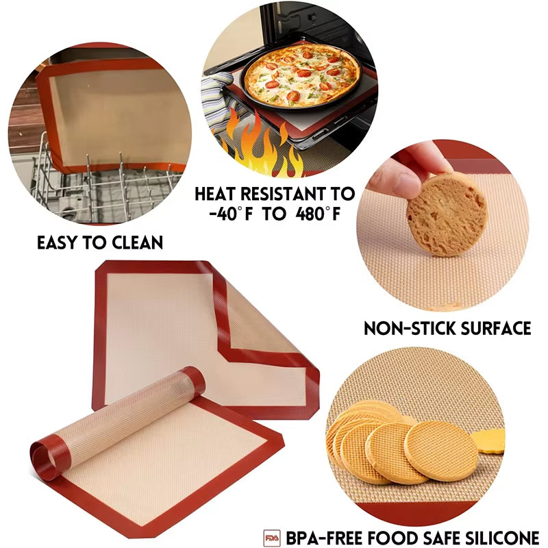 Silicone Baking Mat Non-Stick Reusable Silicone Pastry Baking Mat Food Grade Liquid Silicone Baking Mats KC0474