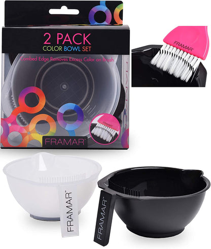 Hair Dye Bowl Set – Tint Bowl for Hair Colour, Bleach Hair Die, Hair Bleach Kit, Highlights Hair Dye Kit, Hair Mixing Bowl for Hair Salon, Hair Colouring Tools – 2 Pack