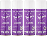 Designer Fragrances 4 Pack Royal Oud Leather Air Freshener Blast Cans - For Home & Vehicles – Natural Oils, Luxury Lasting Smell, Dry Mist Quick Release Spray – Deodorise & Neutralise Odours – 400ml