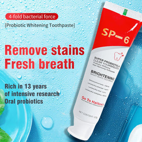 SP-6 Ultra Whitening Toothpaste 120g, Probiotics Toothpaste Sp-6 Brightening, Sp6 Teeth Whitening Toothpaste,Deep Cleaning&Fresh Breath Oral Care