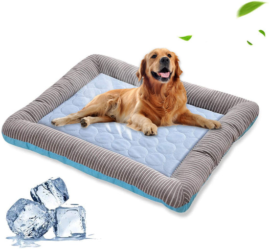 Pet Cooling Pad Bed For Dogs Cats Puppy Kitten Cool Mat Pet Blanket Ice Silk Material Soft For Summer Sleeping Blue Breathable - Get Me Products