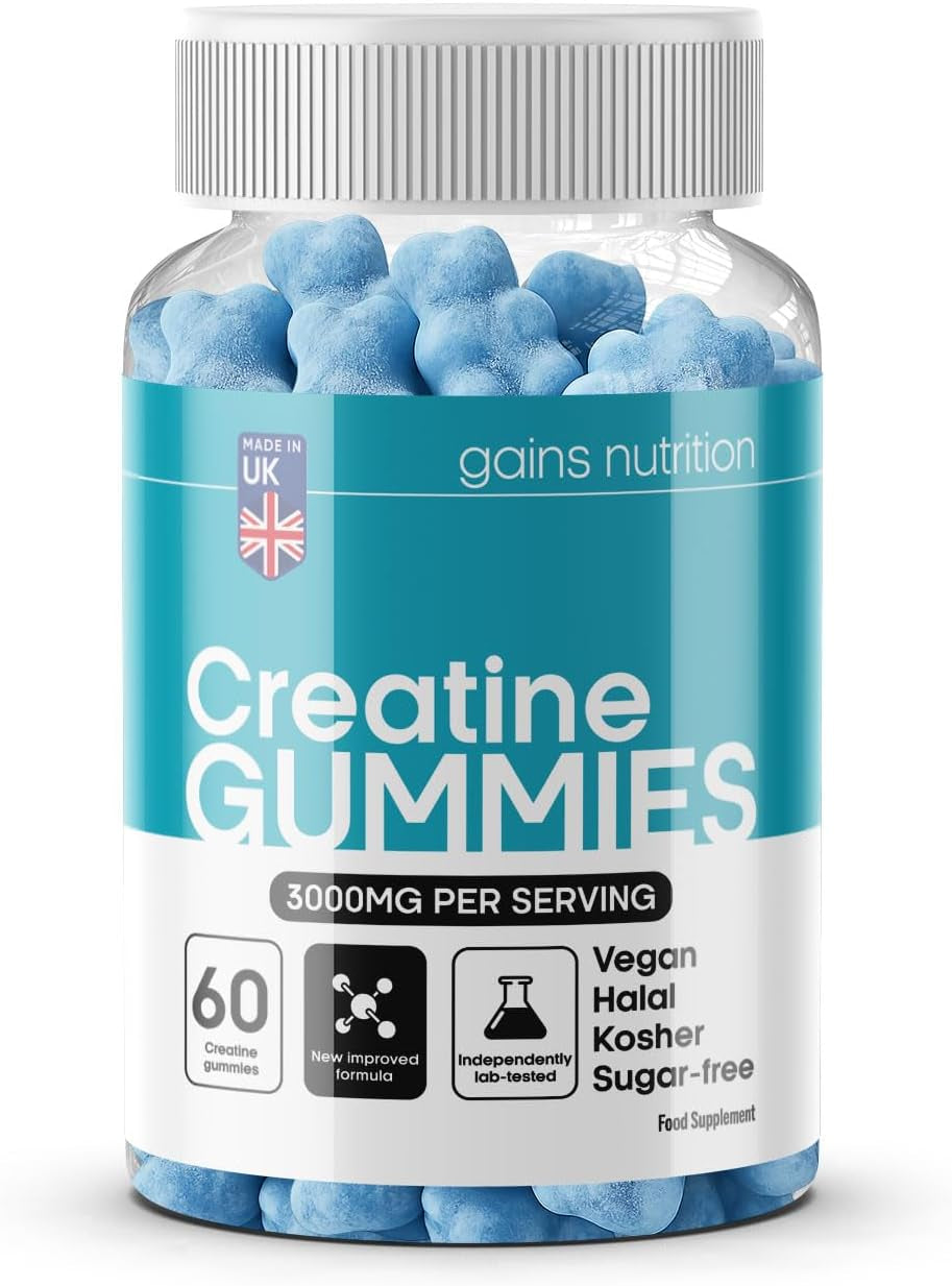 GN Creatine Gummies | 60 Chewable Creatine Gummies for Men & Women - 3000Mg Creatine-Monohydrate per Serving | Berry Flavour, Non-Gmo & Suitable for Vegans & Vegetarians
