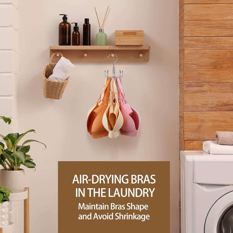 Maximize Closet Space with Our Rotatable Tank Top & Bra Organizer - 24 Storage Capacity, Sleek Silver Metal Design!