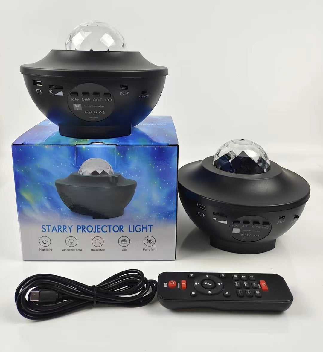 Starry Sky Projection Light Bluetooth Music Light Full Sky Star Water Pattern Light Laser Laser Flash Atmosphere Projection Light Starry Sky Light - Get Me Products