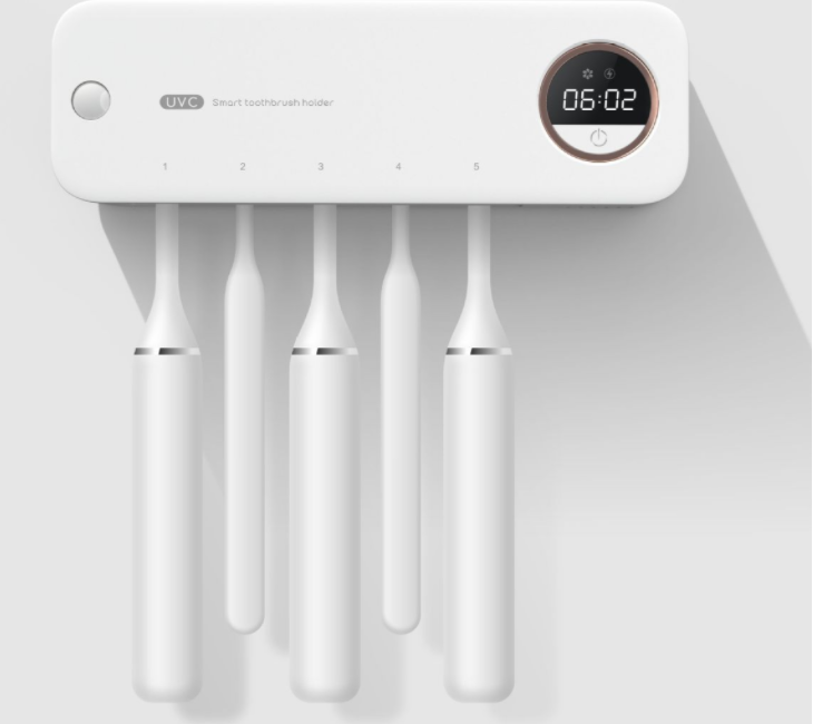 UV Toothbrush Holder Sterilizer Rechargeable Tooth Brush With LED Display Drying Wall-mounted For Bathroom Accessor - Get Me Products