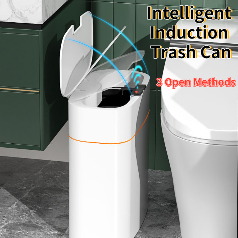 Smart Trash Can With Lid For Bedroom And Living Room Kitchen Storage Box Trash Can Induction Small Car Box Automatic Smart Dustbin Smart Trash Bin - Get Me Products