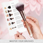 Beauty 15Piece Award Winning Glitter Makeup Brushes: Cute Makeup Brushes Set with Case, Blending Sponge, Cleaner, Guide, Gift Box