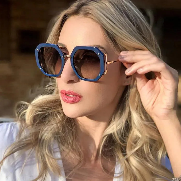 Designer Sunglasses Women 2023 Fashion Shades UV400 Big Glasses Oculos CE UV400 PC Gradient Resin - Get Me Products